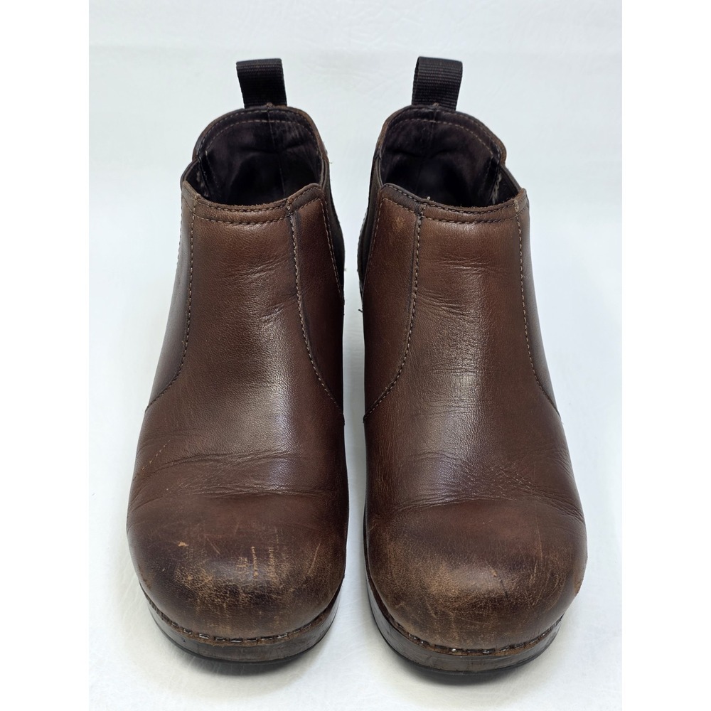 Dansko Womens Brown Burnished Leather Chelsea Frankie Ankle Boots Size 36 US 5.5 - Picture 7 of 10